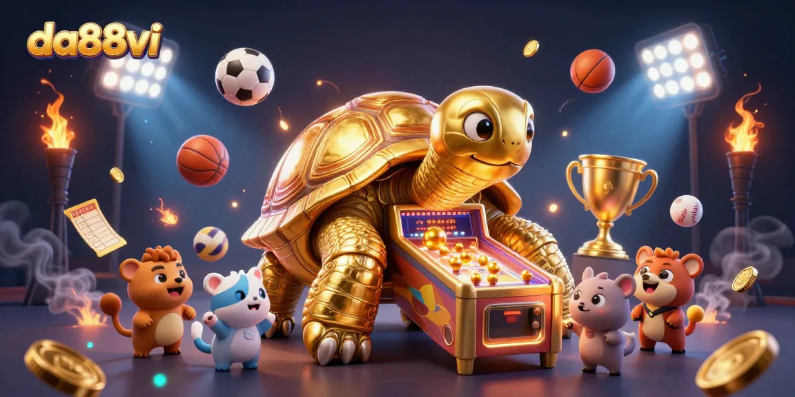 Experience thrilling gameplay with da88vi's dynamic golden tortoise pinball scene, featuring fun sports elements.